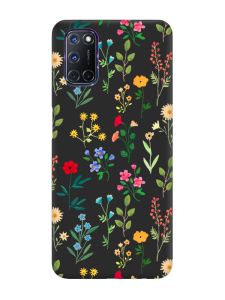 Матовий чорний чохол на Oppo A52/A72/A92 :: Квітковий фон (принт 269)