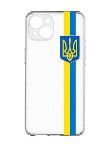 Прозорий чохол із захистом камер на iPhone 15 Plus :: Стрічка Україна (принт 253)