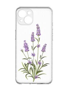 Прозорий чохол із захистом камер на iPhone 15 Plus :: Гілочки лаванди (принт 266)
