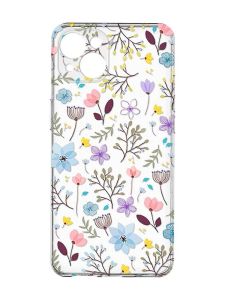 Прозорий чохол із захистом камер на iPhone 15 Plus :: Квітковий фон (принт 267)