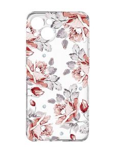 Прозорий чохол із захистом камер на iPhone 15 Plus :: Фон Троянди (принт 273)