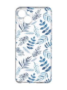 Прозорий чохол із захистом камер на iPhone 15 Plus :: Рослинний фон (принт 276)