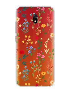Прозорий чохол на Xiaomi Redmi 8A :: Квітковий фон (принт 269)