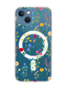 Магнітний чохол на iPhone 13 (6.1) із підтримкою MagSafe :: Квітковий фон (принт 269)