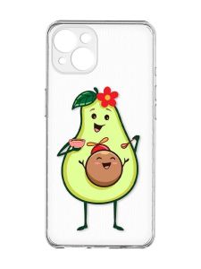 Прозорий чохол із захистом камер на iPhone 15 Plus :: Малюк Авокадо (принт 309)