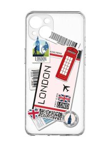 Прозорий чохол із захистом камер на iPhone 15 Plus :: Подорожі. Лондон (принт 326)