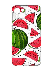 Прозорий чохол із захистом камер на iPhone 15 Plus :: Кавуни (принт 341)