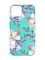 Матовий бірюзовий чохол на Apple iPhone 14 :: Квітковий малюнок (принт 272)