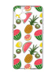 Прозорий чохол із захистом камер на iPhone 15 Plus :: Фруктовий мікс (принт 347)