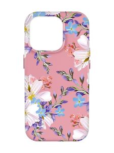 Матовий рожевий чохол на Apple iPhone 14 Pro Max :: Квітковий малюнок (принт 272)