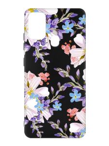 Матовий чорний чохол на Samsung Galaxy M30s/M21 :: Квітковий малюнок (принт 272)