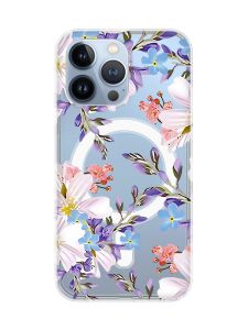 Магнітний чохол на iPhone 13 Pro (6.1) із підтримкою MagSafe :: Квітковий малюнок (принт 272)