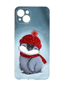 Чохол із захистом камер на iPhone 15 Plus :: Пінгвіненя у шапочці (принт 157)