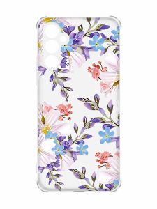 Чохол з потовщеними кутами на Samsung Galaxy A34 5G :: Квітковий малюнок (принт 272)