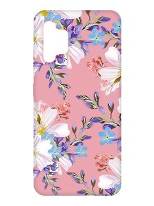 Матовий рожевий чохол на Samsung Galaxy A32 :: Квітковий малюнок (принт 272)