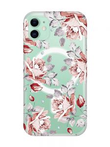 Магнітний чохол на iPhone 11 із підтримкою MagSafe :: Фон Троянди (принт 273)