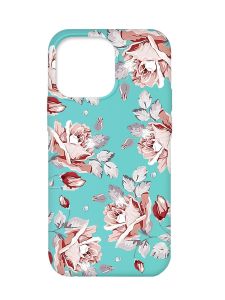 Матовий бірюзовий чохол на Apple iPhone 13 Pro :: Фон Троянди (принт 273)