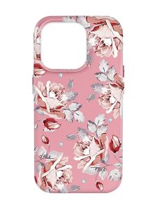 Матовий рожевий чохол на Apple iPhone 14 Pro Max :: Фон Троянди (принт 273)