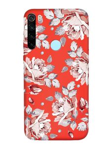 Матовий червоний чохол на Xiaomi Redmi Note 8T :: Фон Троянди (принт 273)