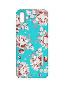 Матовий бірюзовий чохол на Samsung Galaxy A04 :: Фон Троянди (принт 273)