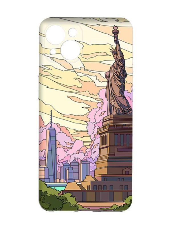 Чохол із захистом камер на iPhone 15 Plus :: Статуя Свободи (принт 331)
