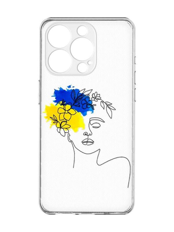 Чохол із захистом камери на  iPhone 15 Pro :: Українка Арт (принт 3)