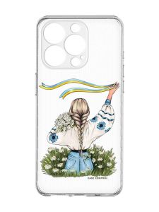 Чохол із захистом камери на  iPhone 15 Pro :: Дівчина зі стрічкою (принт 17)