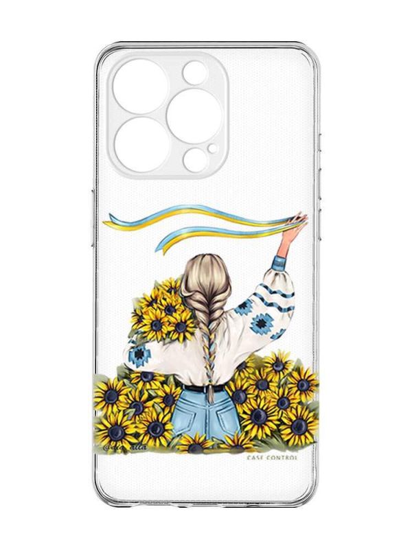 Чохол із захистом камери на  iPhone 15 Pro :: Дівчина зі стрічкою (принт 25)