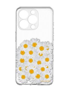 Чохол із захистом камери на  iPhone 15 Pro :: Букет ромашок (принт 40)