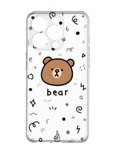 Чохол із захистом камери на  iPhone 15 Pro :: Ведмедик (принт 76)