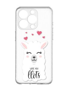 Чохол із захистом камери на  iPhone 15 Pro :: Лама (принт 94)