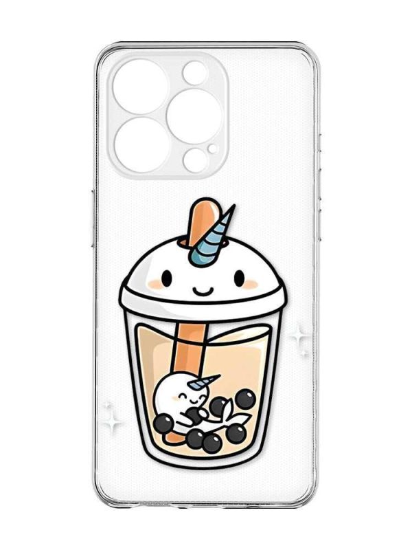 Чохол із захистом камери на  iPhone 15 Pro :: Коктейль Єдиноріг (принт 96)