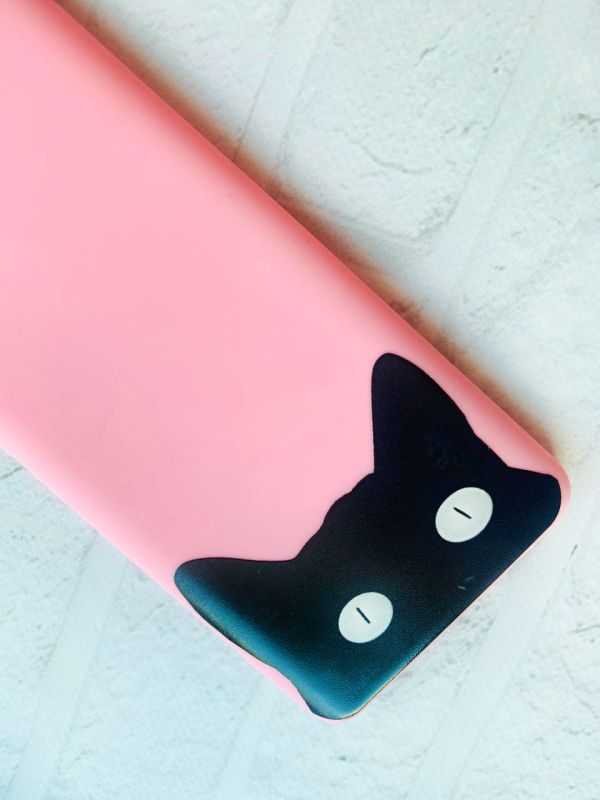 Матовий рожевий чохол на Samsung Galaxy M30s/M21 :: Котик (принт 119)