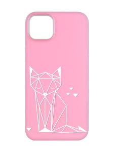Матовий рожевий чохол на  Apple iPhone 14 :: Лисиця (принт 127)