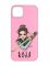 Матовий рожевий чохол на  Apple iPhone 14 :: Українська захисниця (патріотичний принт 169)