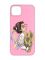 Матовий рожевий чохол на  Apple iPhone 14 :: Українка з колосками (патріотичний принт 172)
