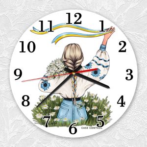 Годинник настінний :: Дівчина зі стрічкою (принт 17)