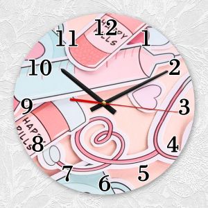 Годинник настінний :: Медичний фон (принт 296)