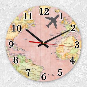 Годинник настінний :: Подорожі. Карта (принт 320)
