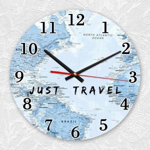 Годинник настінний :: Подорожі. Карта (принт 323)