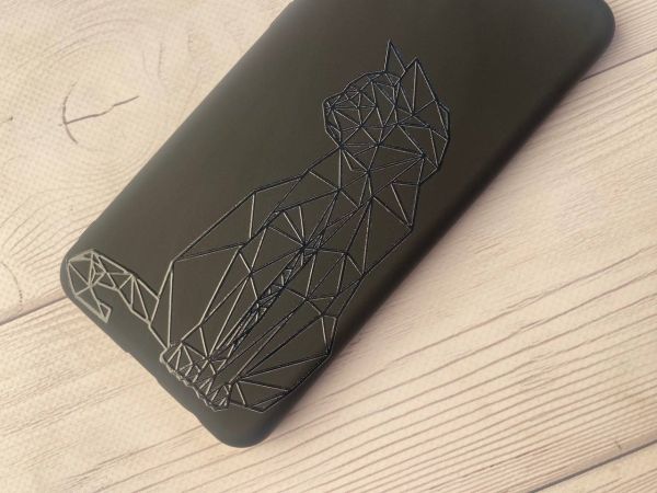 Матовий чорний чохол на Xiaomi Poco X4 Pro 5G :: Котик (принт 124)