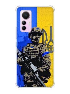 Чохол з потовщеними кутами на Xiaomi 12 Lite :: Солдат (патріотичний принт 350)