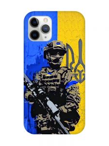 Магнітний чохол на iPhone 11 Pro Max із підтримкою MagSafe :: Солдат (патріотичний принт 350)