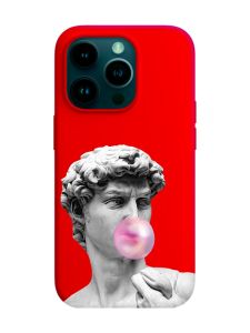 Матовий червоний чохол на Apple iPhone 14 Pro :: Скульптура (принт 352)