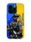 Матовий чохол з бірюзовими боками на Apple iPhone 14 Pro :: Солдат (патріотичний принт 350)