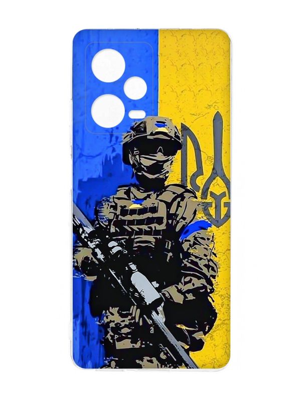 Чохол на Xiaomi Redmi Note 12 Pro 5G :: Солдат (патріотичний принт 350)