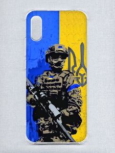 Чохол з потовщеними кутами на Xiaomi Redmi 9A :: Солдат (патріотичний принт 350)