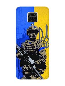 Матовий чохол з рожевими боками на Xiaomi Redmi Note 9 Pro / 9S / 9 Pro Max :: Солдат (патріотичний принт 350)