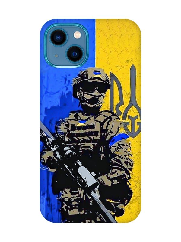 Чохол для iPhone 13 mini :: Солдат (патріотичний принт 350)