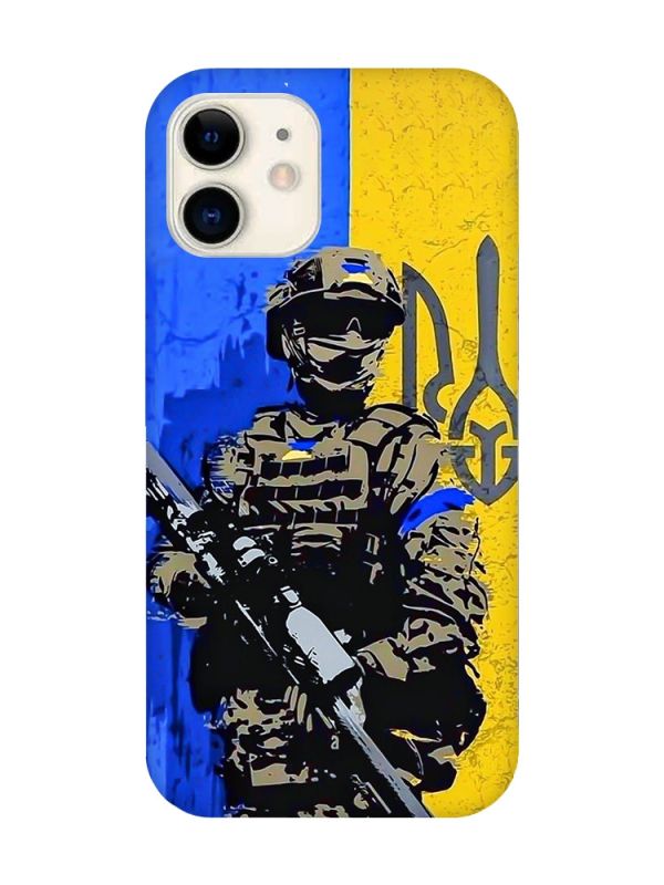 Чохол на iPhone 12 mini :: Солдат (патріотичний принт 350)